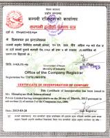 Certificate of Incorporation of Compnay  » Click to zoom ->